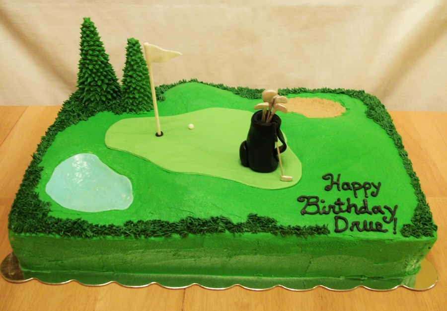 Golf Themed Birthday Cake