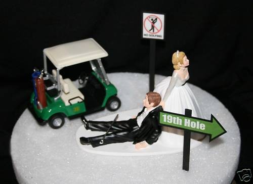 Golf Themed Wedding Cake Topper