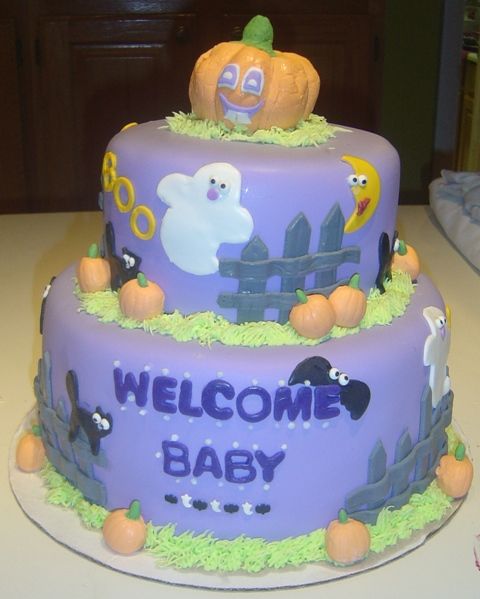 Halloween Baby Shower Cake