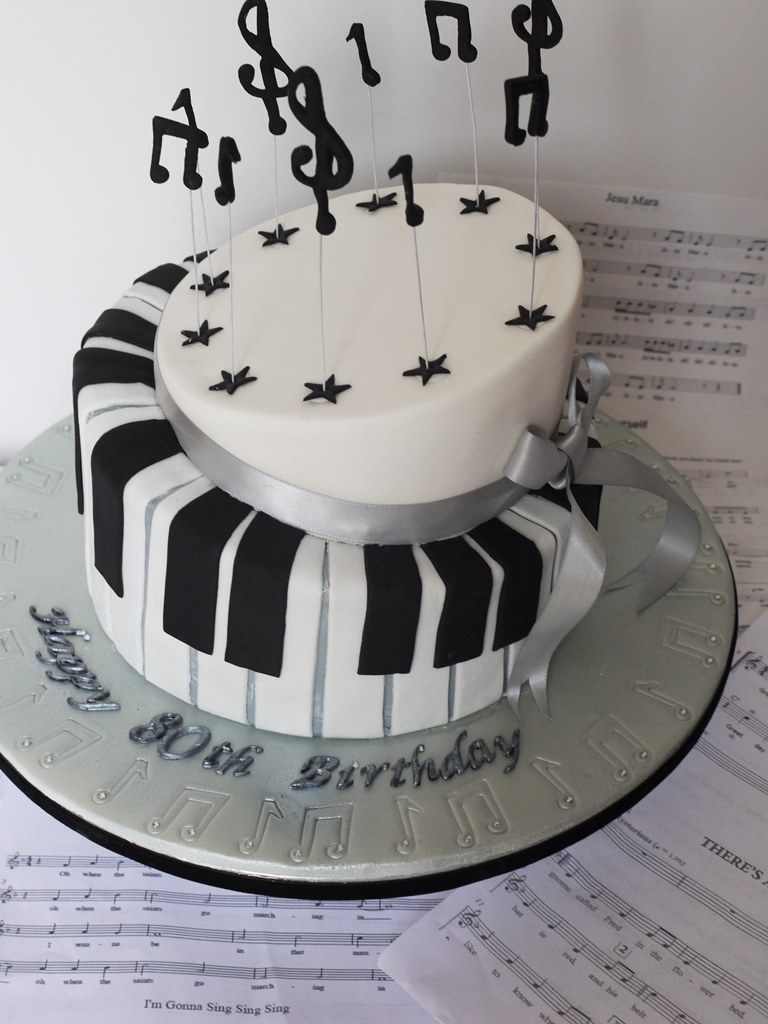 Happy Birthday Piano Cake