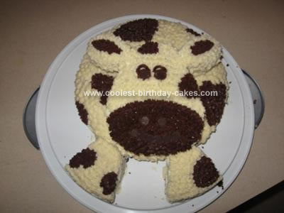 Homemade Cow Birthday Cake