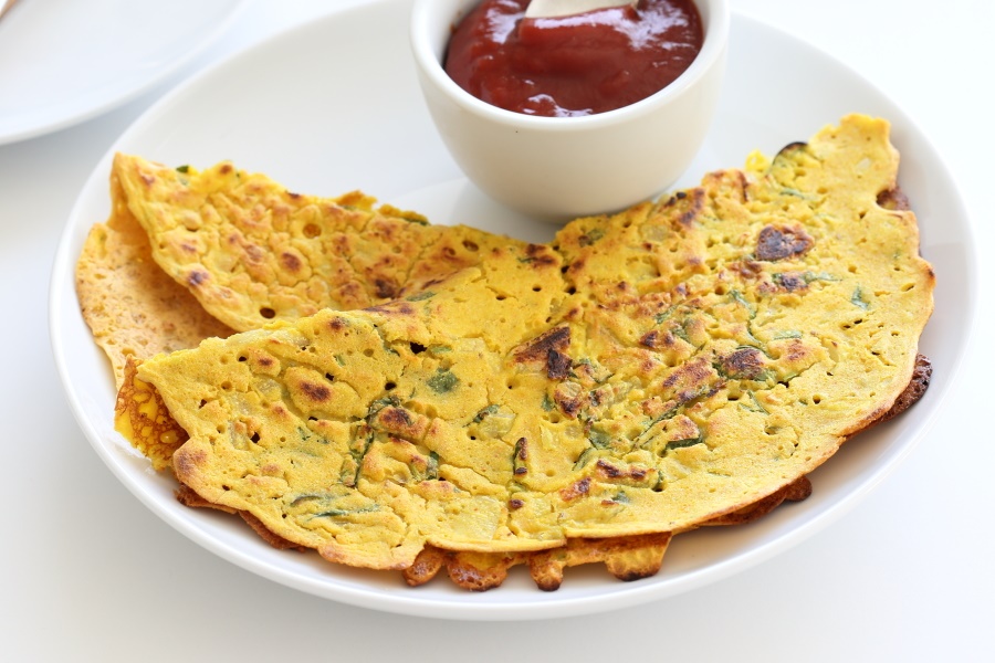 Indian Chickpea Flour Pancakes