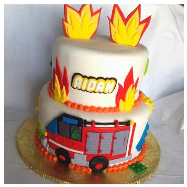 11 Photos of LEGO City Fireman Cakes