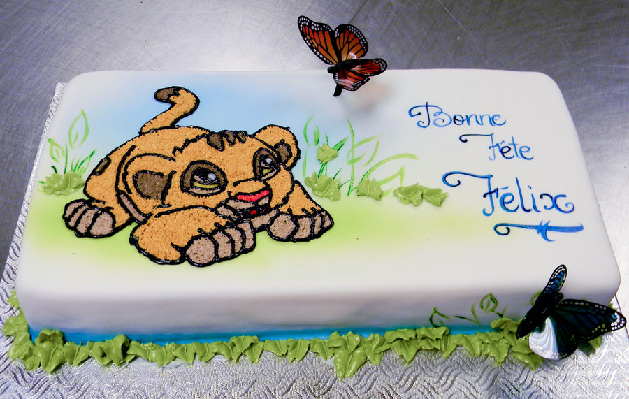 Lion King Baby Shower Cake