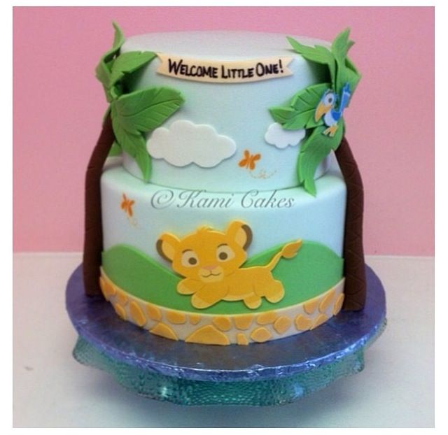 Lion King Baby Shower Cake