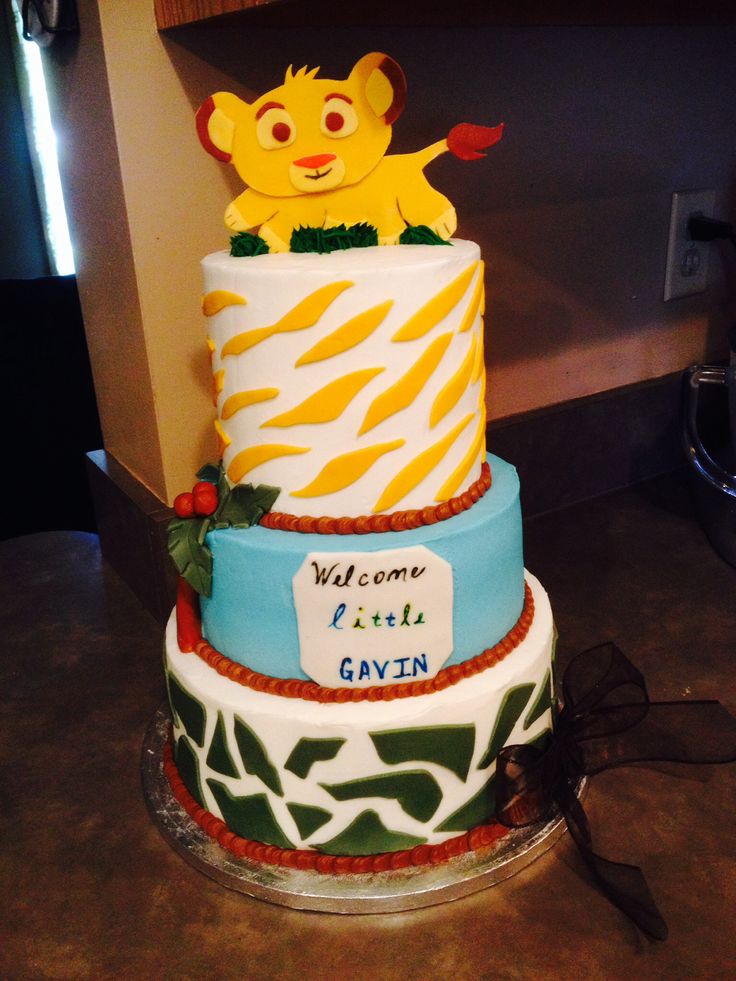 Lion King Baby Shower Cake