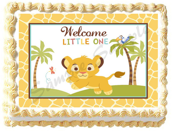 Lion King Baby Shower Sheet Cake