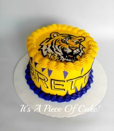 LSU Tiger Stripe Cake