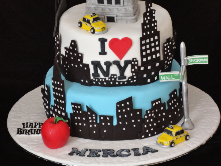 New York Themed Birthday Cake