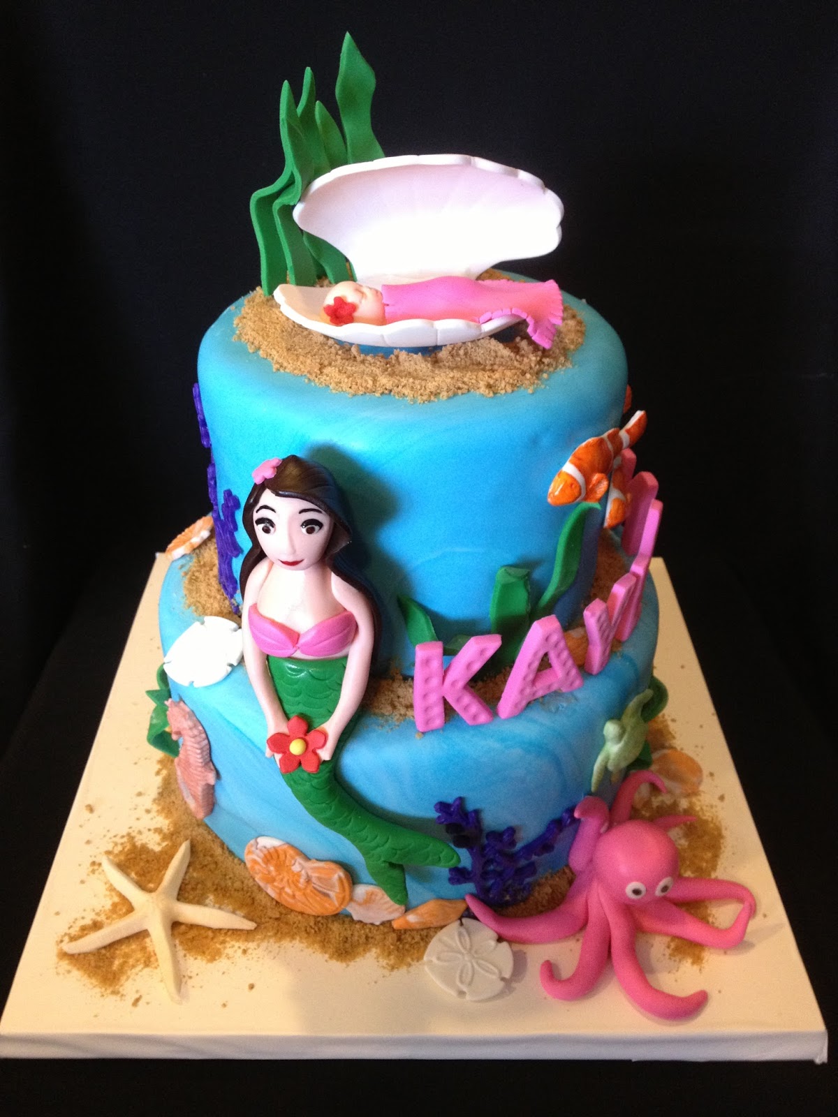 Ocean Themed Baby Shower Cake