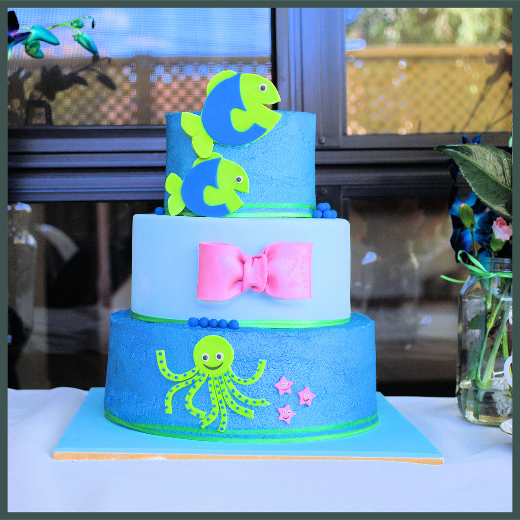 Ocean Themed Baby Shower Cake