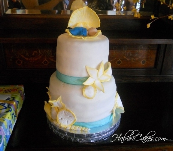 Ocean Themed Baby Shower Cake