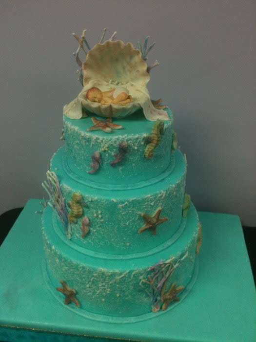 Ocean Themed Baby Shower Cake