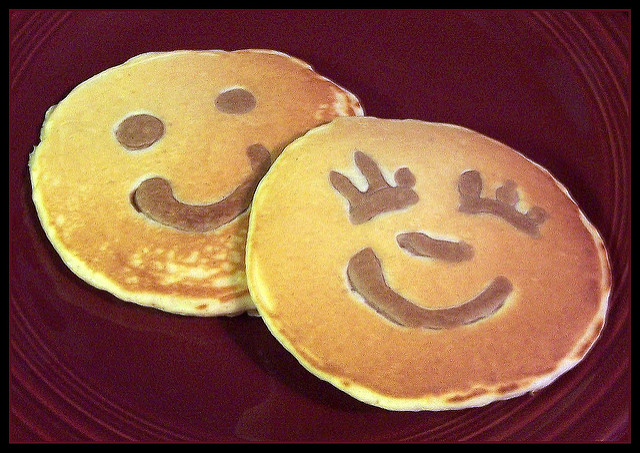 Pancake with Smiley Face