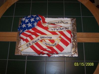 Patriotic Flag Cake