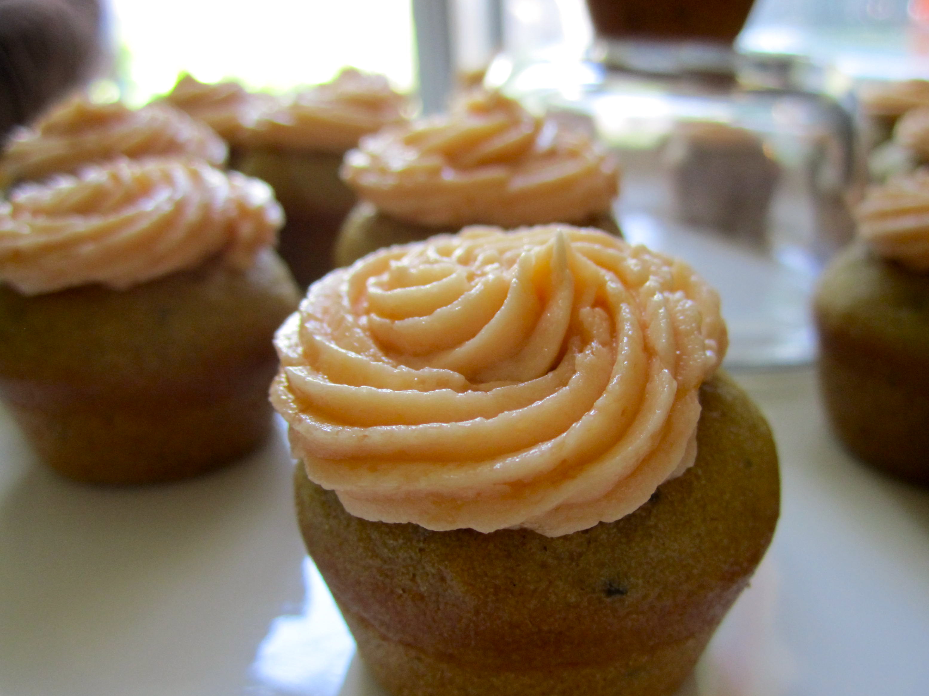 Peach Cupcakes with Buttercream