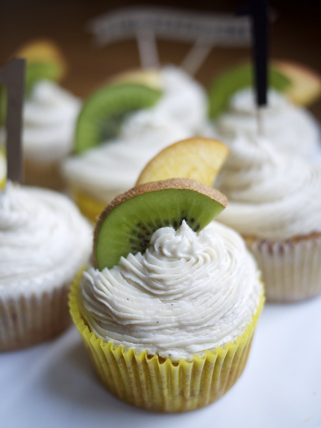 Peach Cupcakes with Buttercream