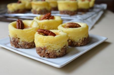 Pecan Caramel Mini Cheesecakes