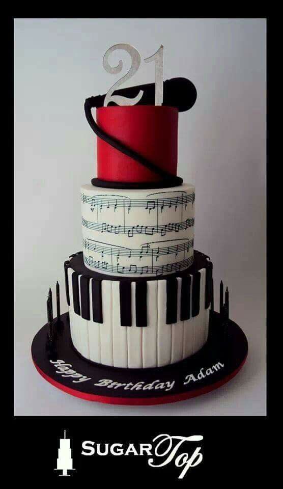 Piano Music Themed Cake