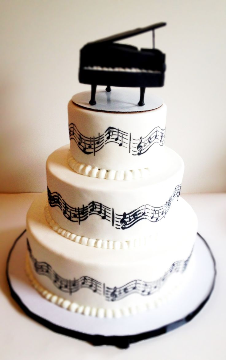 12 Photos of Piano Themed Cakes