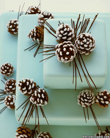 Pine Cone Winter Wedding Cake