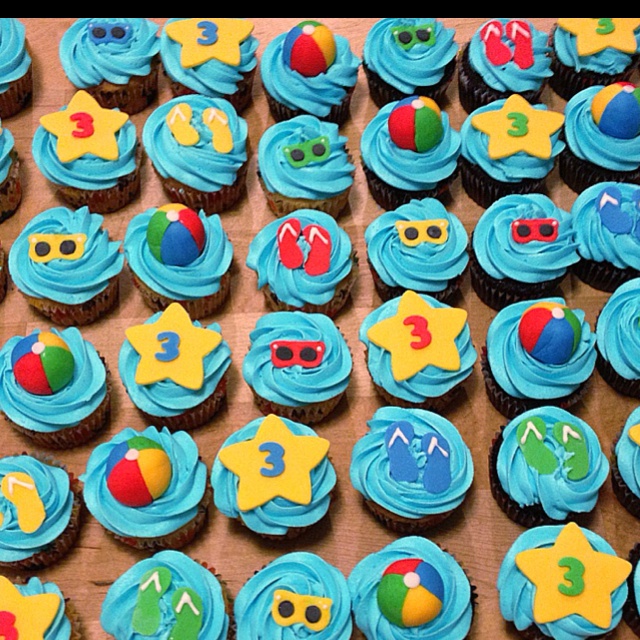 Pool Party Cupcake Idea