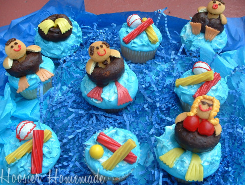 Pool Party Cupcakes