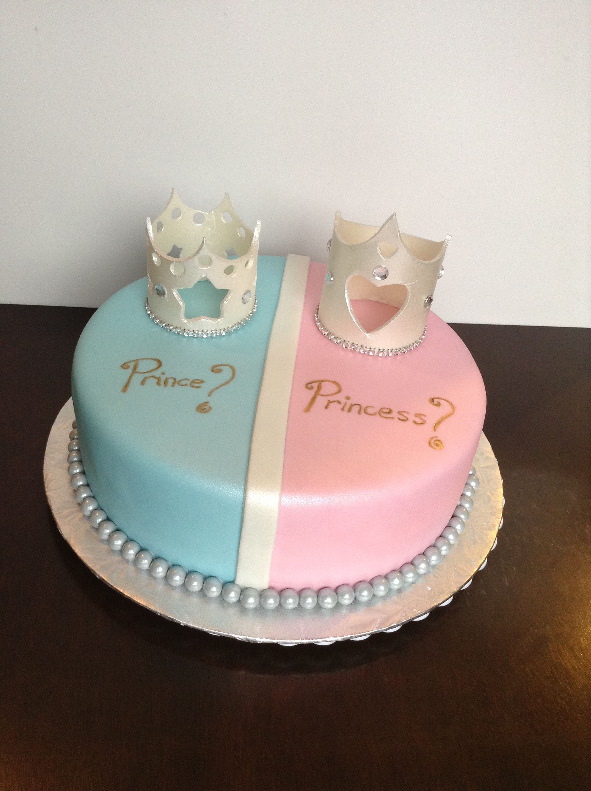 Prince or Princess Gender Reveal Cake