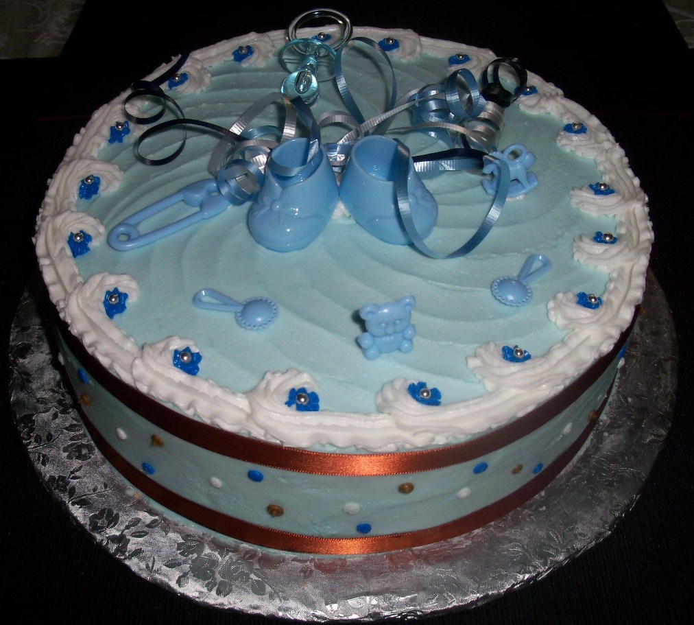 Round Baby Shower Cakes