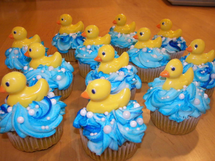 Rubber Duck Baby Shower Cupcakes