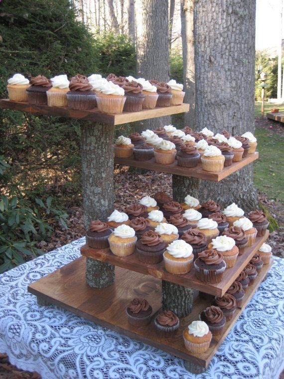 Rustic Wedding Cupcake Stand