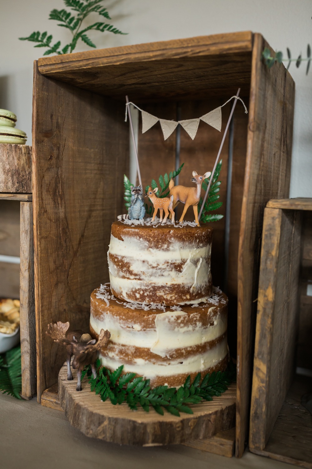 Rustic Woodland Baby Shower Cake