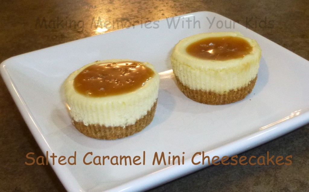 Salted Caramel Mini Cheesecakes