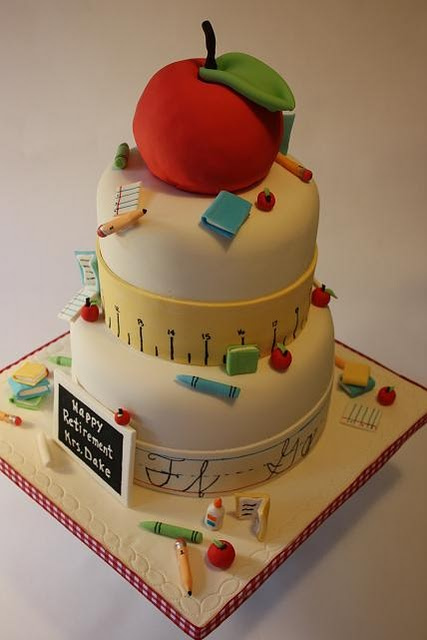 School Teacher Retirement Cake