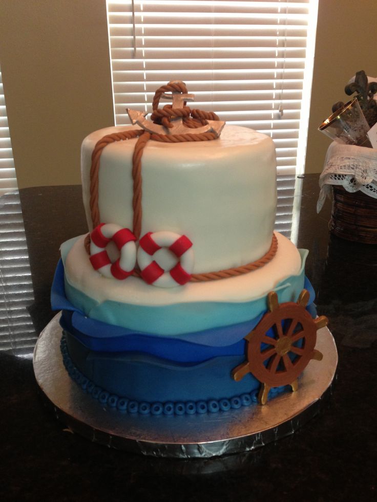 Ships Ahoy Baby Shower Cake