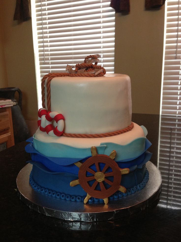 Ships Ahoy Baby Shower Cake