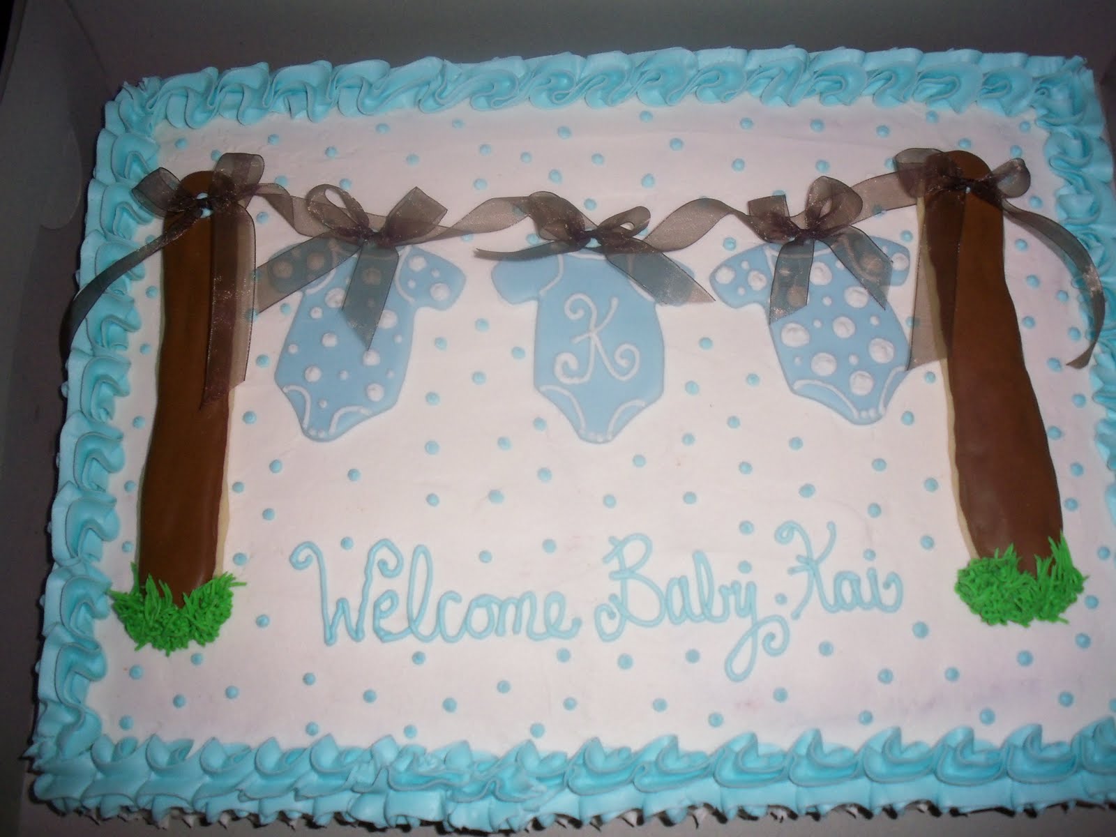 Single Layer Boy Baby Shower Cakes