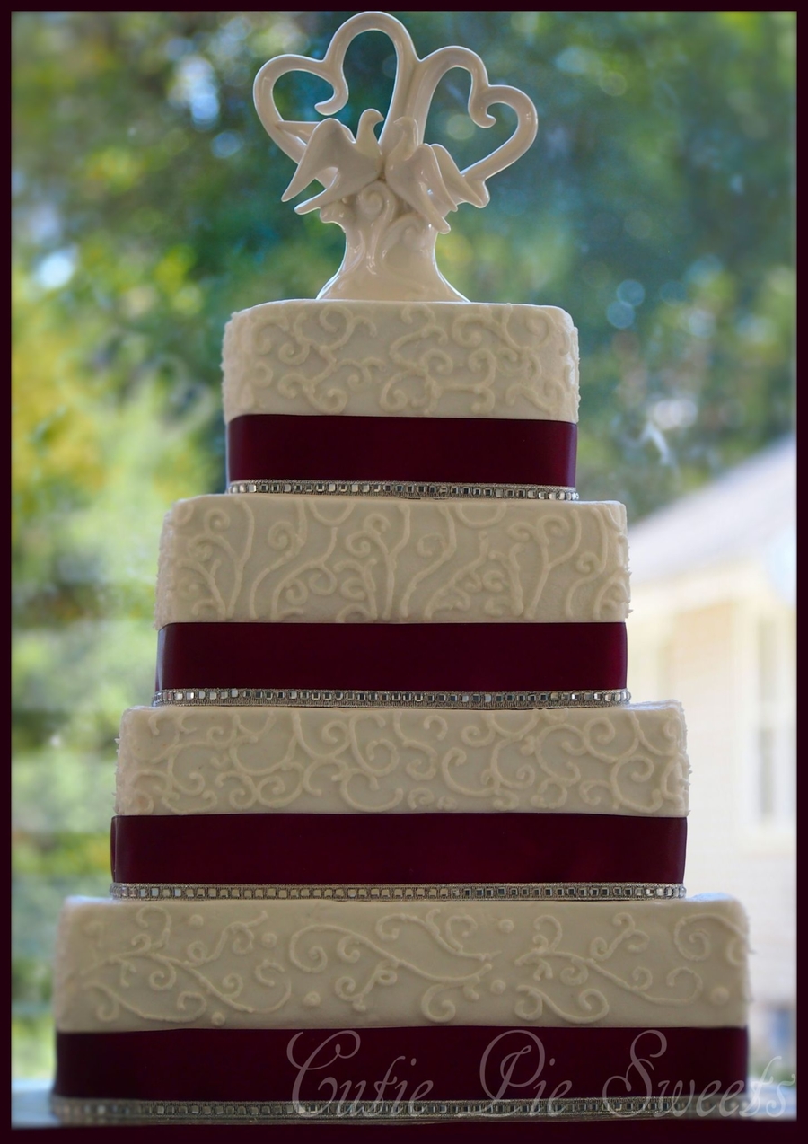 Square Tier Wedding Cake