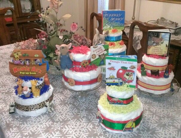 13 Photos of Storybook Diaper Cakes For Showers