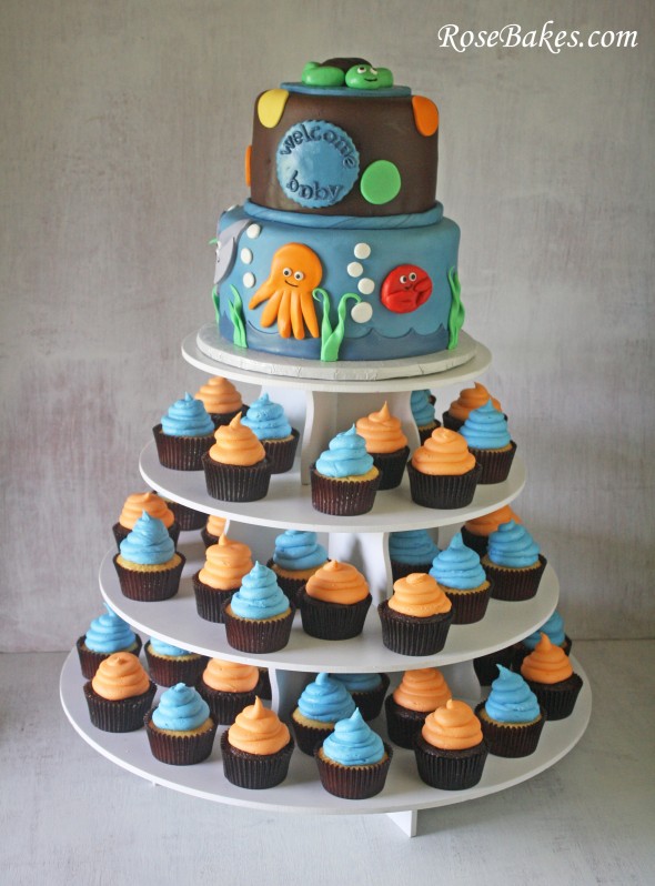 Under Sea Baby Shower Cake Cupcakes