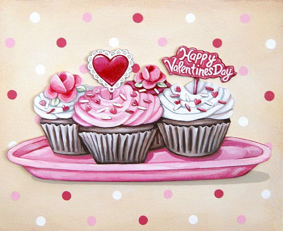 Vintage Valentine's Day Cupcakes