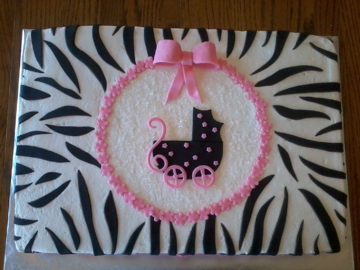 10 Photos of Zebra Sheet Cakes For Baby Shower