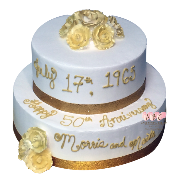 8 Photos of 2 Tier Anniversary Cakes 50th Anniversary