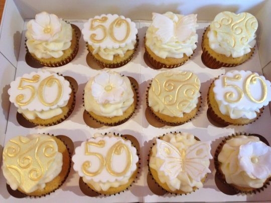 50th Anniversary Cupcakes