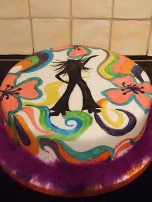 70s Disco Party Theme Cake