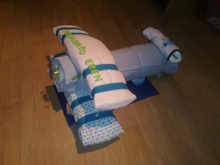 Airplane Baby Shower Diaper Cake