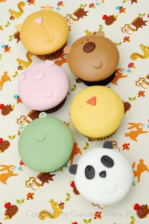 Animal Face Cupcakes