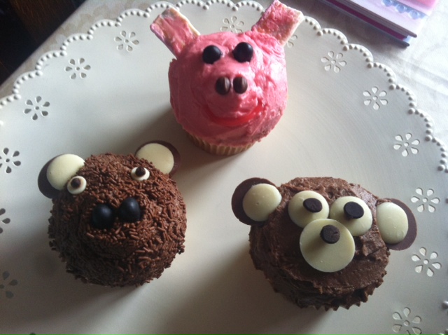 Animal Face Cupcakes