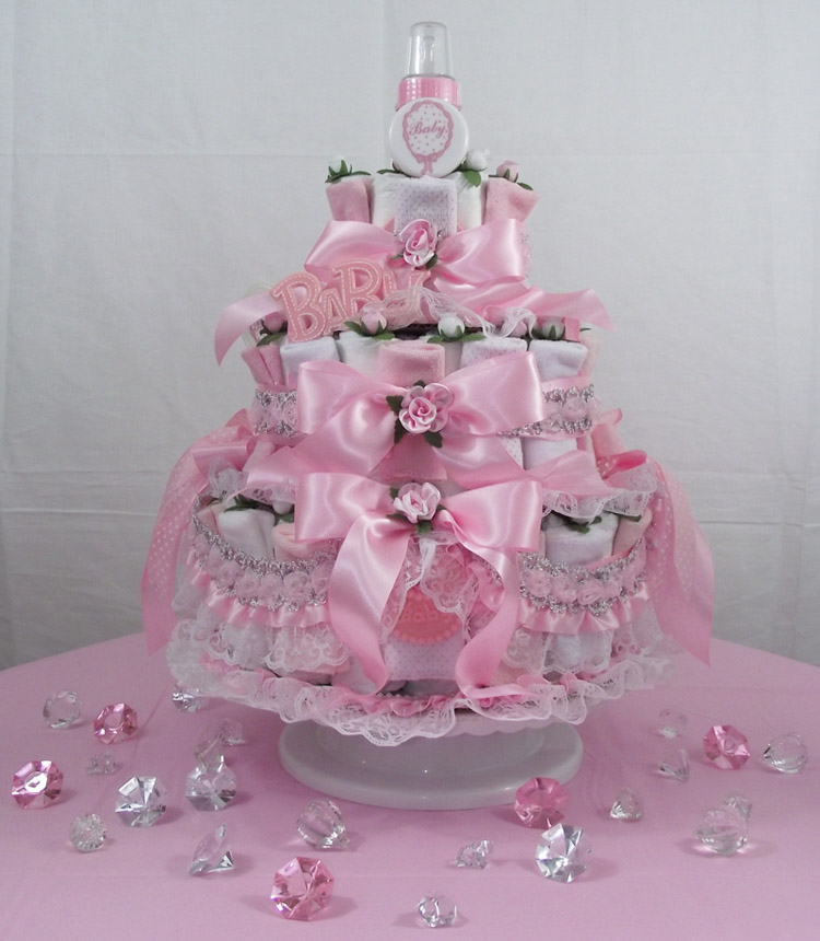 Baby Girl Diaper Cake