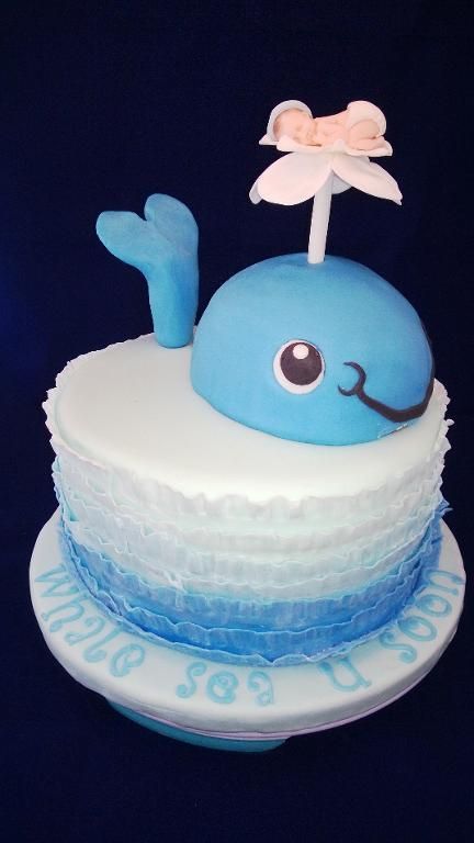 Baby Shower Cakes with Whales